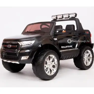 Детский электромобиль FORD RANGER NEW 4x4 F650 (двухместный, полноприводный 4WD с резиновыми колесами и кожаным сиденьем)