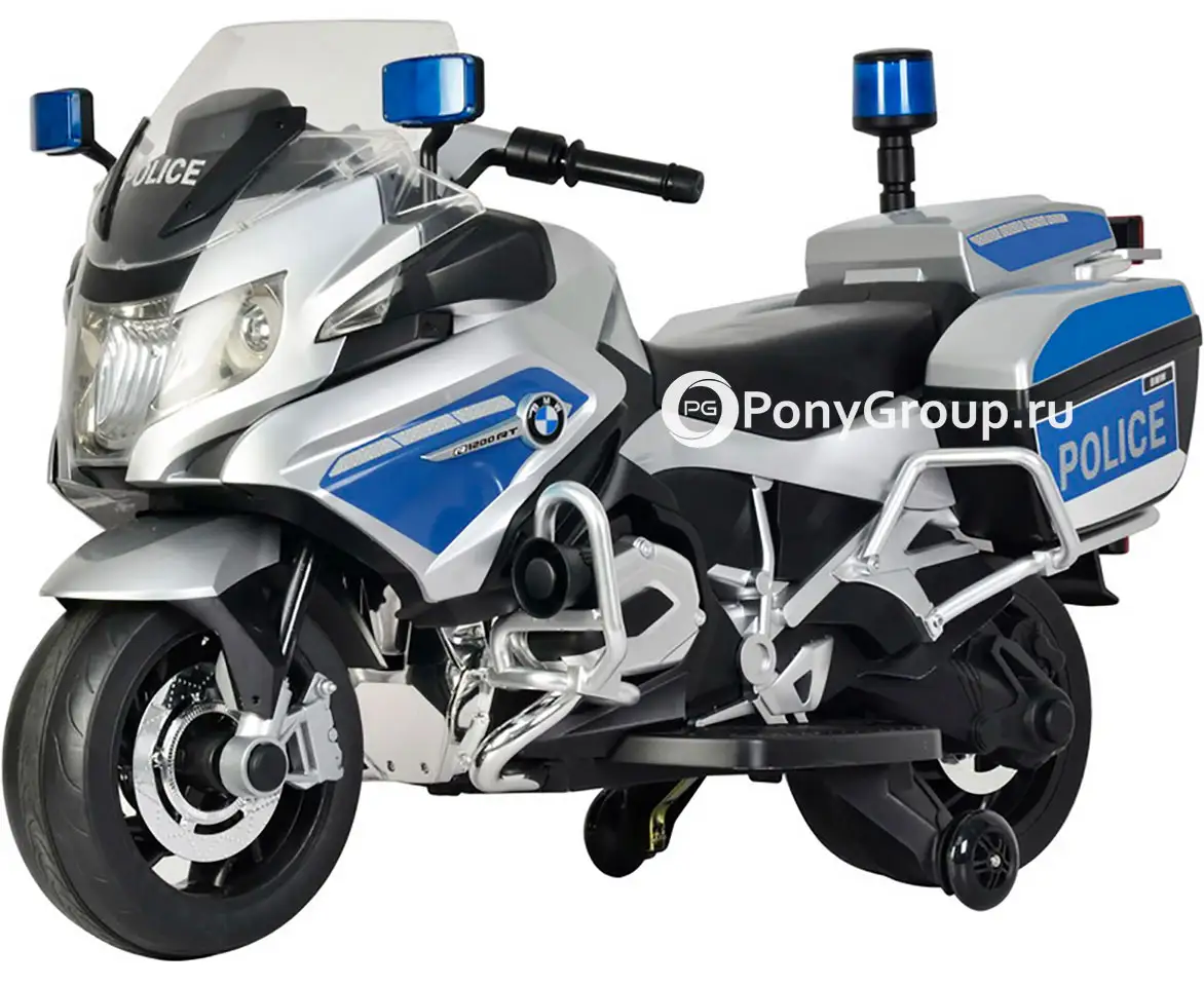 Детский мотоцикл BMW Police R1200RT-P Z212 с резиновыми колесами купить  недорого, Электромотоцикл для детей БМВ Полиция З212 на аккумуляторе в  Москве