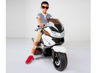 Детский мотоцикл BMW R1200RT M007AA HZB118 (с резиновыми колесами, кожаным сиденьем)