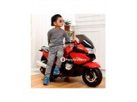 Детский мотоцикл BMW R1200RT M007AA HZB118 (с резиновыми колесами, кожаным сиденьем)