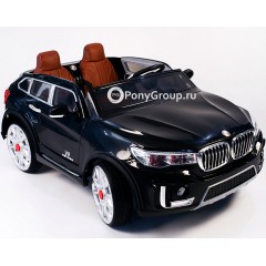 Детский электромобиль BMW X7 M333MM (двухместный, кожа, резиновые колеса)
