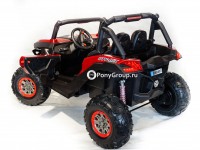 Детский электромобиль BUGGY ХМХ603 4х4 (двухместный, полноприводный 4WD с резиновыми колесами и кожаным сиденьем)