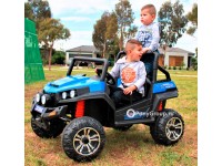 Детский электромобиль BUGGY S2588 (F007) 4х4 (двухместный, полноприводный 4WD с резиновыми колесами и кожаным сиденьем)