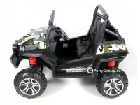 Детский электромобиль BUGGY S2588 (F007) 4х4 (двухместный, полноприводный 4WD с резиновыми колесами и кожаным сиденьем)