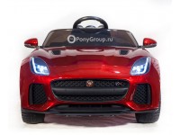 Детский электромобиль JAGUAR F-TYPE QLS-5388 4x4 (полноприводный 4WD с резиновыми колесами и кожаным сиденьем)