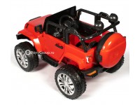 Детский электромобиль JEEP WRANGLER T333MP 4x4 (полноприводный 4WD с резиновыми колесами и кожаным сиденьем)