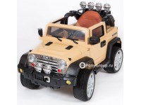Детский электромобиль JEEP WRANGLER JJ-JJ235 (с резиновыми колесами, кожаным сиденьем)