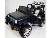 Детский электромобиль JEEP WRANGLER M777MM 4x4 (двухместный, полноприводный 4WD с резиновыми колесами и кожаным сиденьем)