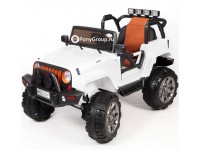 Детский электромобиль JEEP WRANGLER T010MP 4x4 (полноприводный 4WD с резиновыми колесами и кожаным сиденьем)