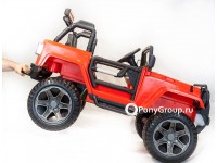 Детский электромобиль JEEP WRANGLER WHE 1688 4Х4 (двухместный, полноприводный 4WD с резиновыми колесами и кожаным сиденьем)