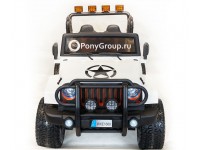Детский электромобиль JEEP WRANGLER WHE 1688 4Х4 (двухместный, полноприводный 4WD с резиновыми колесами и кожаным сиденьем)