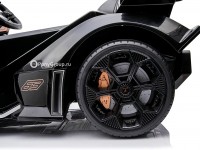 Детский электромобиль Lamborghini V12 Vision Gran Turismo 4x4 HL528 LUX (полноприводный 4WD с резиновыми колесами и кожаным сиденьем)