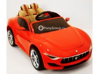 Детский электромобиль Maserati A005AA (с подсветкой, резиновыми колесами, регулируемым кожаным сиденьем)