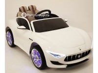 Детский электромобиль Maserati A005AA (с подсветкой, резиновыми колесами, регулируемым кожаным сиденьем)