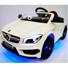 Детский электромобиль Mercedes-Benz CLA45 A777AA (резиновые колеса, кожа, подсветка)