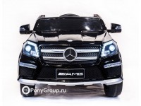 Детский электромобиль Mercedes-Benz GL63 AMG (с резиновыми колесами и кожаным сиденьем)
