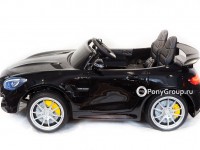 Детский электромобиль Mercedes-Benz GTR 4x4 HL289 (двухместный, полноприводный 4WD с резиновыми колесами и кожаным сиденьем)
