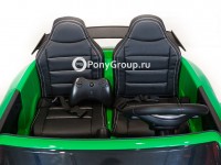 Детский электромобиль Mercedes-Benz GTR 4x4 HL289 (двухместный, полноприводный 4WD с резиновыми колесами и кожаным сиденьем)