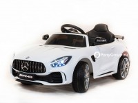 Детский электромобиль Mercedes-Benz GTR AMG HL288 (с резиновыми колесами и кожаным сиденьем)