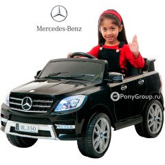 Детский электромобиль Mercedes-Benz ML350 (резиновые колеса, кожа)