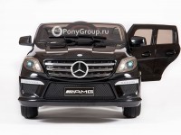Детский электромобиль Mercedes-Benz ML63 AMG LUXE (с резиновыми колесами, кожаным сиденьем)