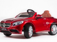Детский электромобиль Mercedes-Benz S63 AMG HL-169 (с резиновыми колесами и кожаным сиденьем)