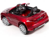Детский электромобиль Mercedes-Benz SL63 AMG (с резиновыми колесами и кожаным сиденьем)
