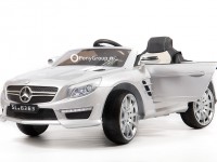 Детский электромобиль Mercedes-Benz SL63 AMG (с резиновыми колесами и кожаным сиденьем)