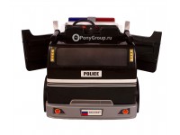 Детский полицейский электромобиль POLICE M008MP 4X4 (полноприводный 4WD, двухместный с резиновыми колесами и кожаным сиденьем)