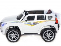 Детский электромобиль TOYOTA LAND CRUISER PRADO 4x4 YHD5637 (полноприводный 4WD с резиновыми колесами и кожаным сиденьем)