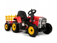 Детский электромобиль Трактор с прицепом TR 77 (резиновые колеса, кожа)