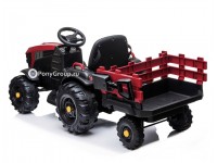 Детский электромобиль Трактор с прицепом TR 777 (резиновые колеса, кожа)
