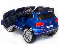 Детский электромобиль Volkswagen Touareg DK F666 (с резиновыми колесами, кожаным сиденьем)